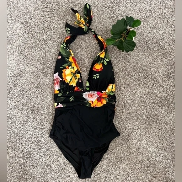 NWT! Cupshe Floral One Piece Swimsuit Sz M - Picture 9 of 9
